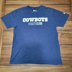 Nike Kids Blue Unisex Tee "Cowboys Football" - Size Junior Large